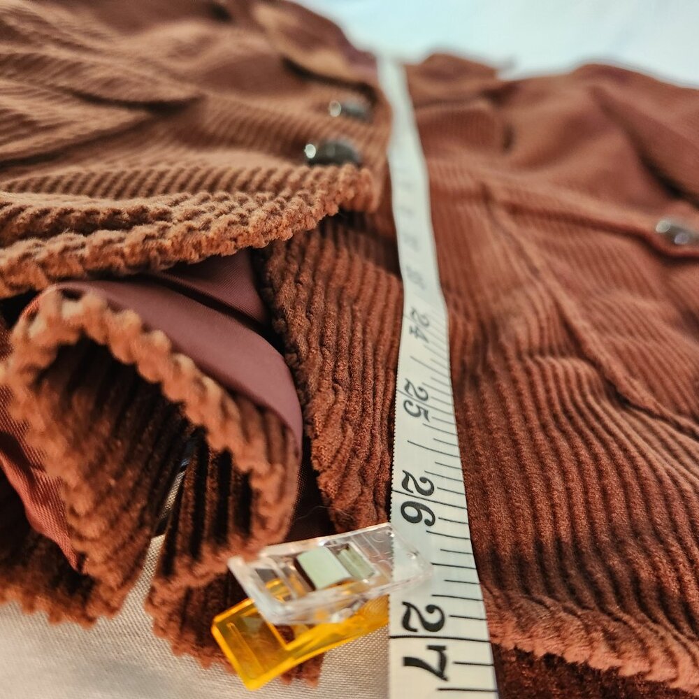 Vintage Monette Casuals Size 7 Brown Button up Corduroy Jacket - Picture 2 of 14
